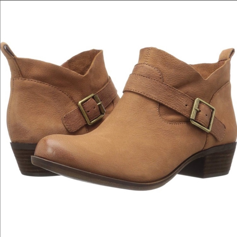 Lucky Brand Boomer Western Leather Ankle Booties